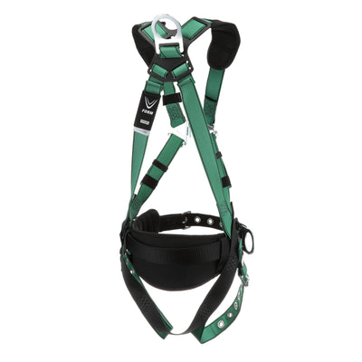 MSA V-FORM Construction Harness w/Back & Side D-Rings - Tongue Buckle Leg Straps - Shoulder Padding - Extra Small - 10197363