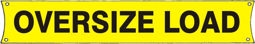 OVERSIZE LOAD BANNER - FOR ESCORT VEHICLES - OVERSIZE LOAD BANNER - FOR ESCORT VEHICLES, 12X60, Banner