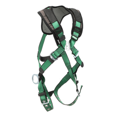 MSA V-FORM+ Harness w/Back & Side D-Rings - Tongue Buckle Leg Straps - Super Extra Large - 10206091