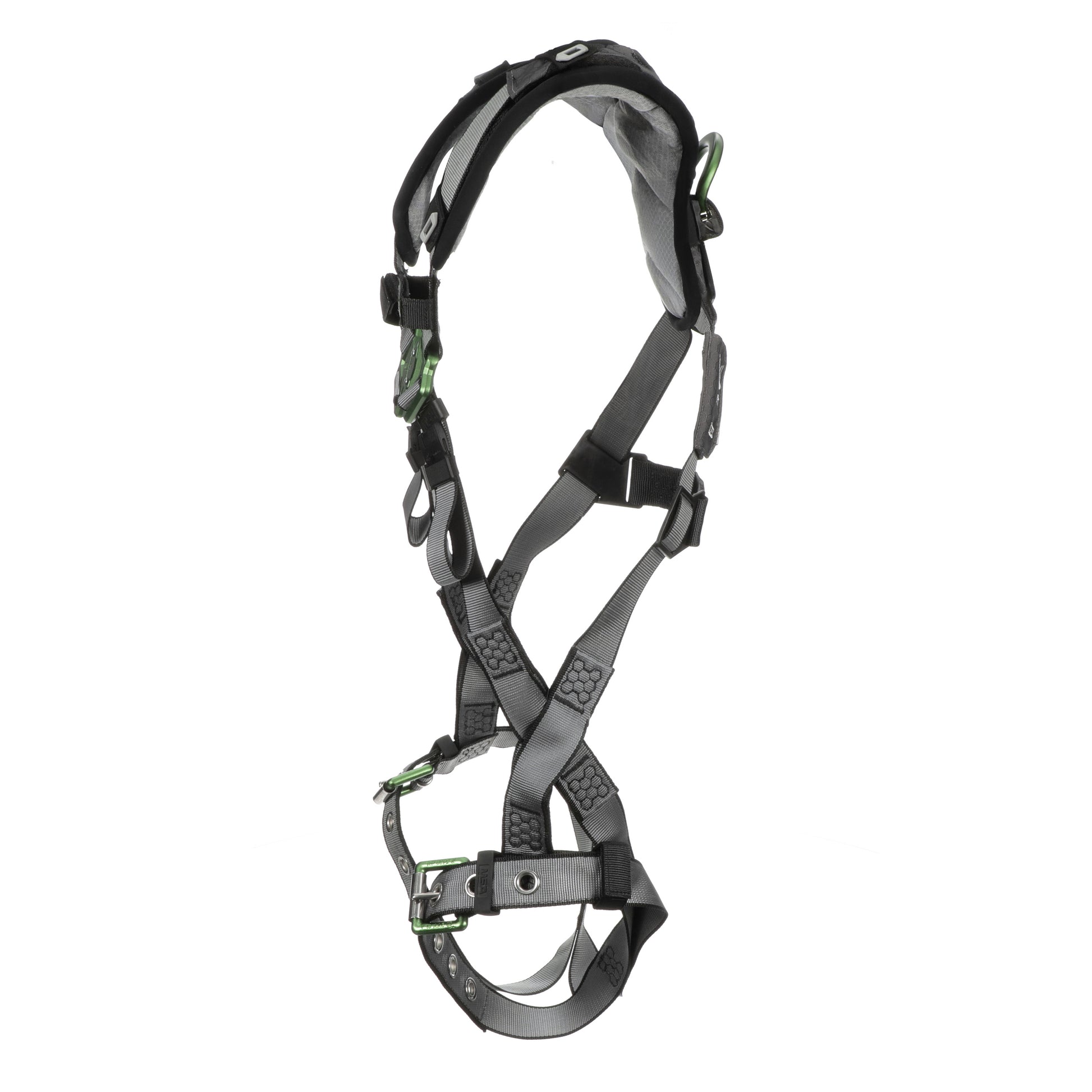 MSA V-FIT Harness w/Back D-Ring - Tongue Buckle Leg Straps - Shoulder Padding - Extra Large - 10194890