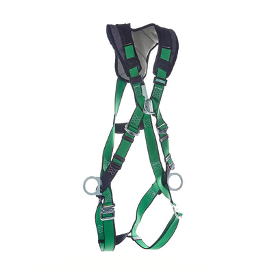 MSA V-FORM+ Harness w/Back, Front & Side D-Rings - Quick Connect Leg Straps - Super Extra Large - 10206147