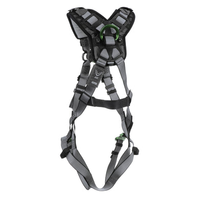 MSA V-FIT Harness w/Back & Front D-Rings - Quick-Connect Leg Straps - Shoulder Padding - Standard - 10194656
