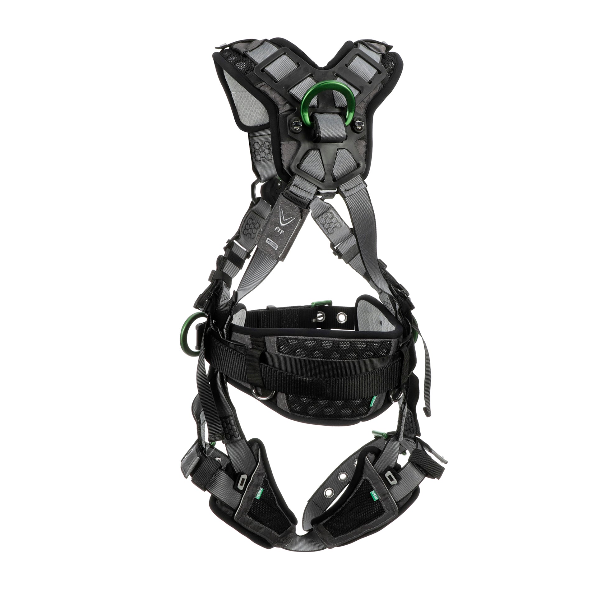 MSA V-FIT Construction Harness w/Back & Side D-Rings - Tongue Buckle Leg Straps - Shoulder & Leg Padding - Standard - 10195181
