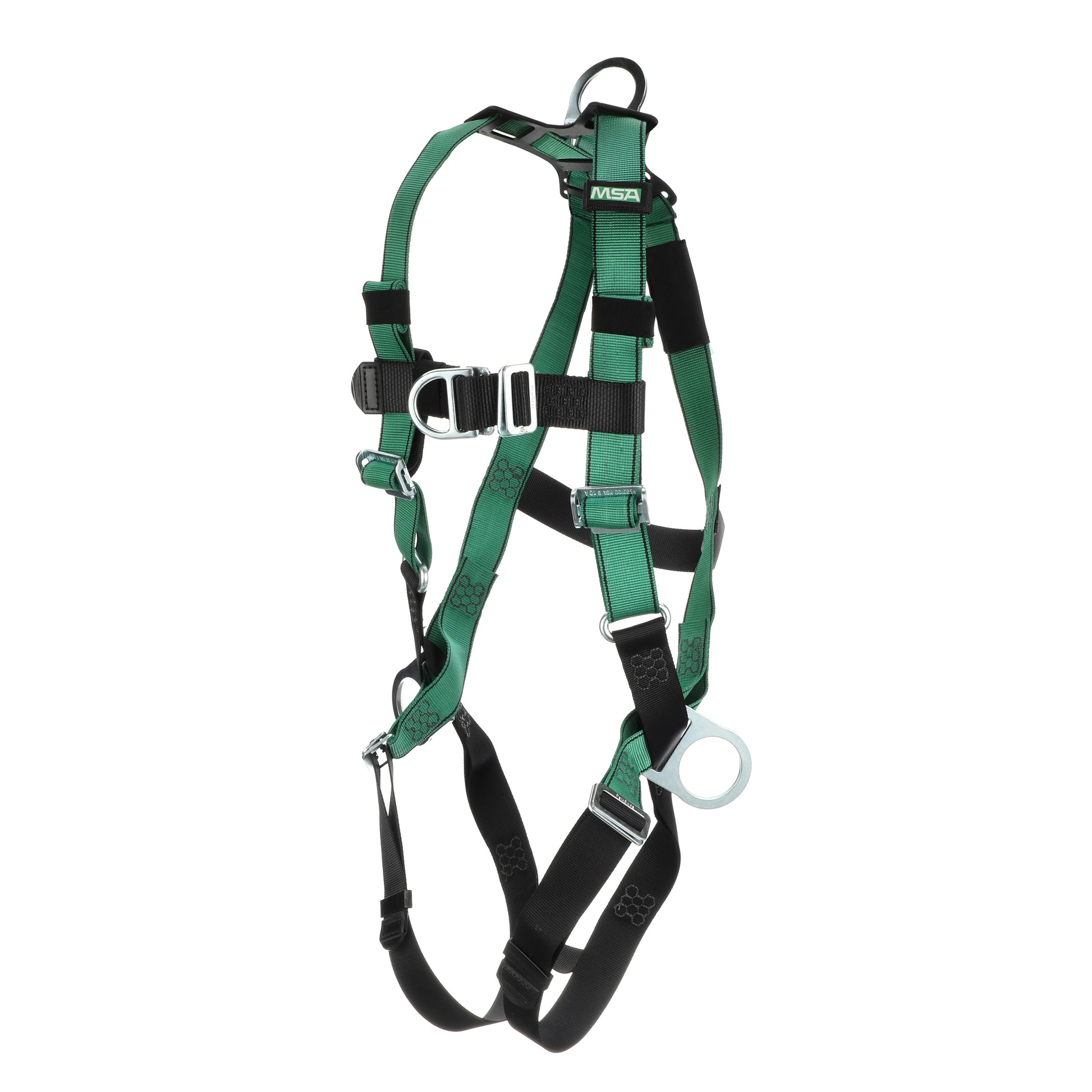 MSA V-FORM Harness w/Back, Front & Side D-Rings - Qwik-Fit Leg Straps - Super Extra Large - 10197438