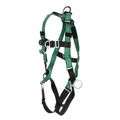 MSA V-FORM Harness w/Back, Front & Side D-Rings - Qwik-Fit Leg Straps - Super Extra Large - 10197438