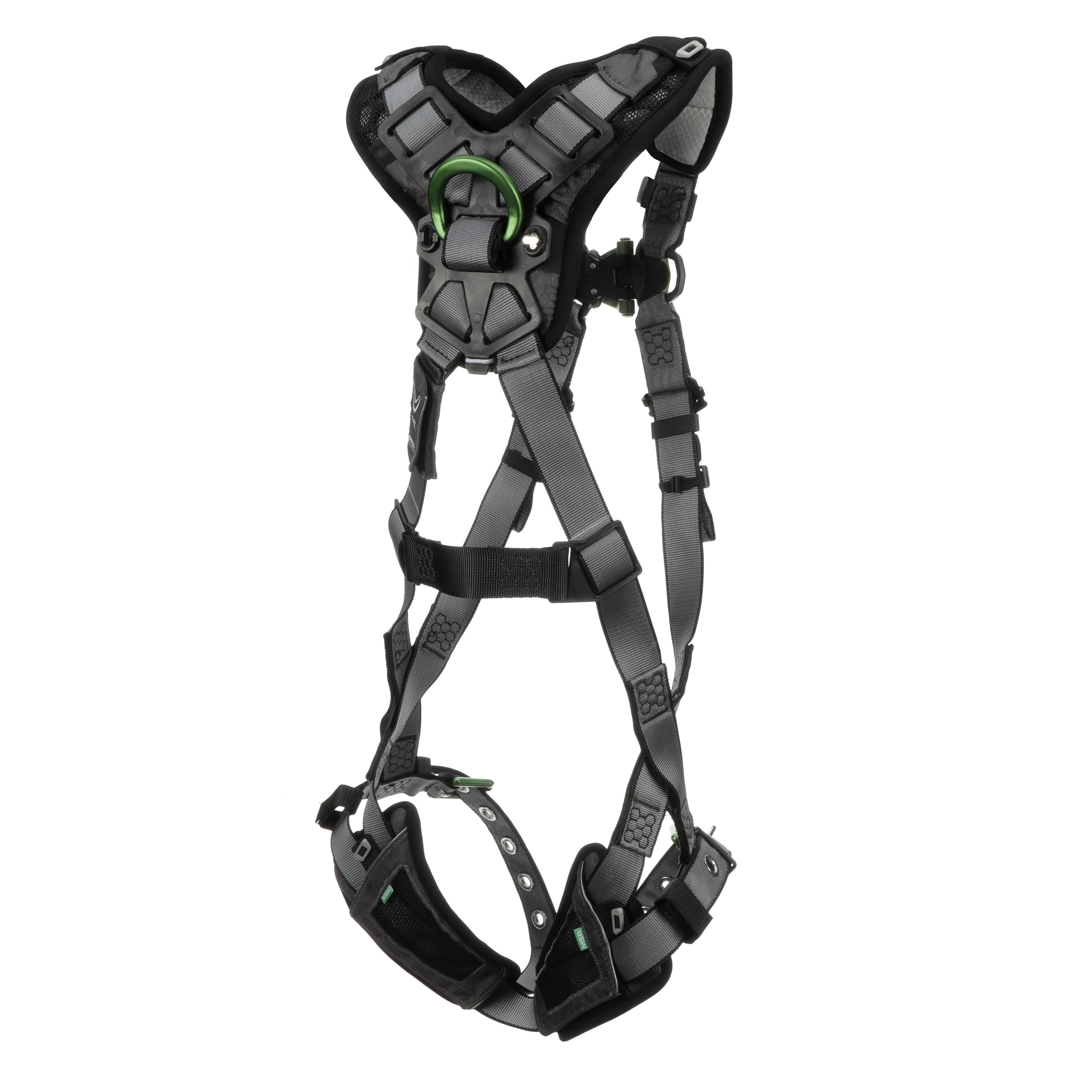 MSA V-FIT Harness w/Back & Front D-Rings - Tongue Buckle Leg Straps - Shoulder Padding - Extra Small - 10194892
