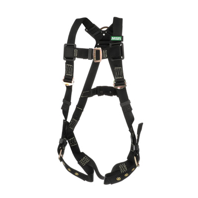 MSA Workman Arc Flash Vest-Style Harness w/Back D-Ring - Qwik-Fit leg straps - Standard (STD) - 10152652