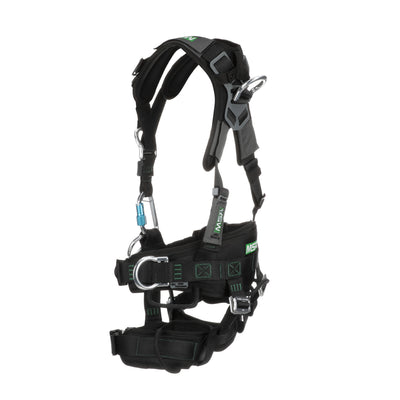 MSA Gravity Suspension Harness w/Back, Front, Belly, & Side D-Rings - Lumbar, Shoulder & Leg Padding - Medium - 10150457