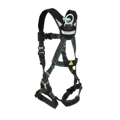 MSA EVOTECH Arc Flash Harness w/Back D-Ring - Quick-Connect leg straps - Shoulder Padding - X-Small (XSM) - 10150143