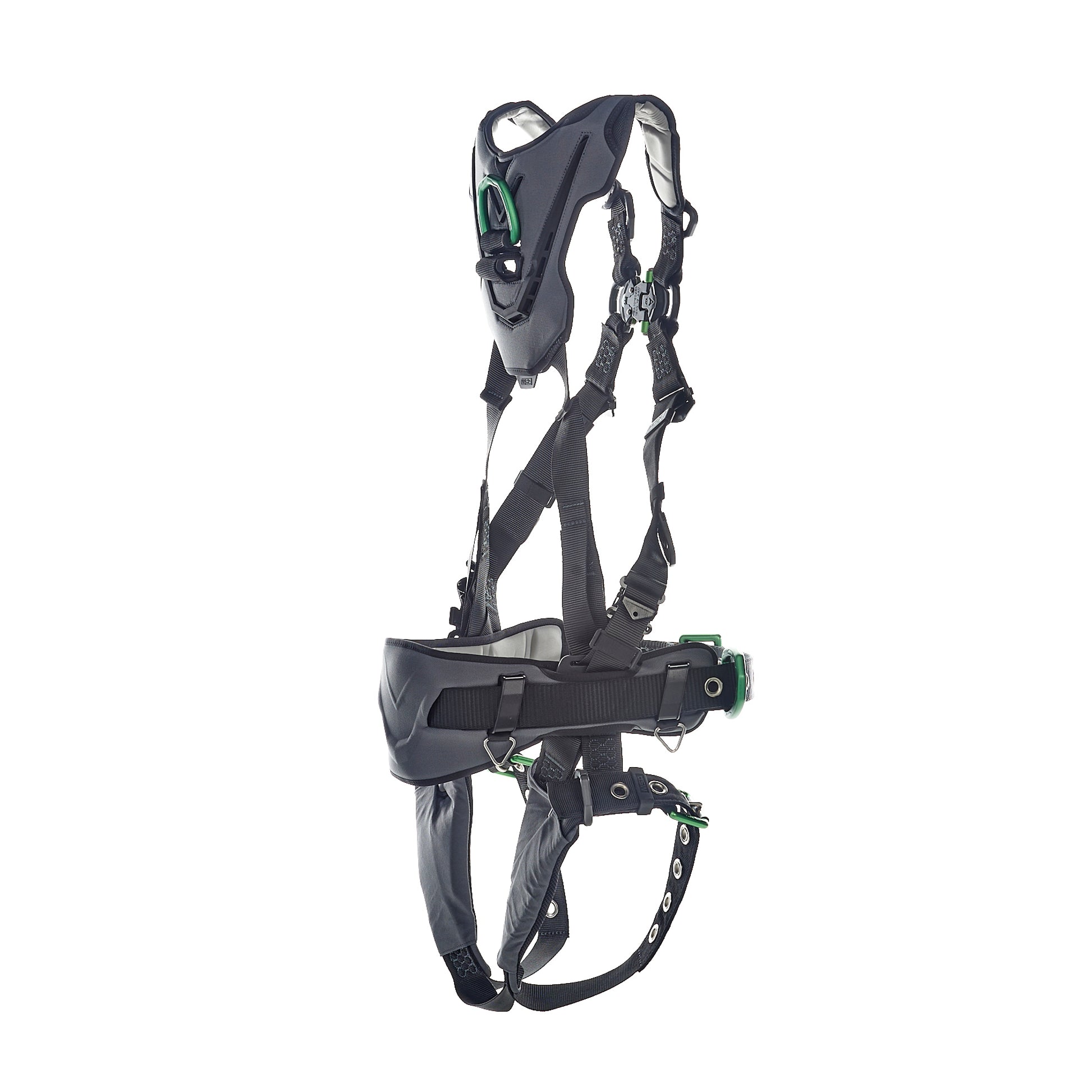 MSA V-FLEX Construction Harness w/Back, Front & Side D-Rings - Tongue Buckle Leg Straps - Extra Large - 10211348