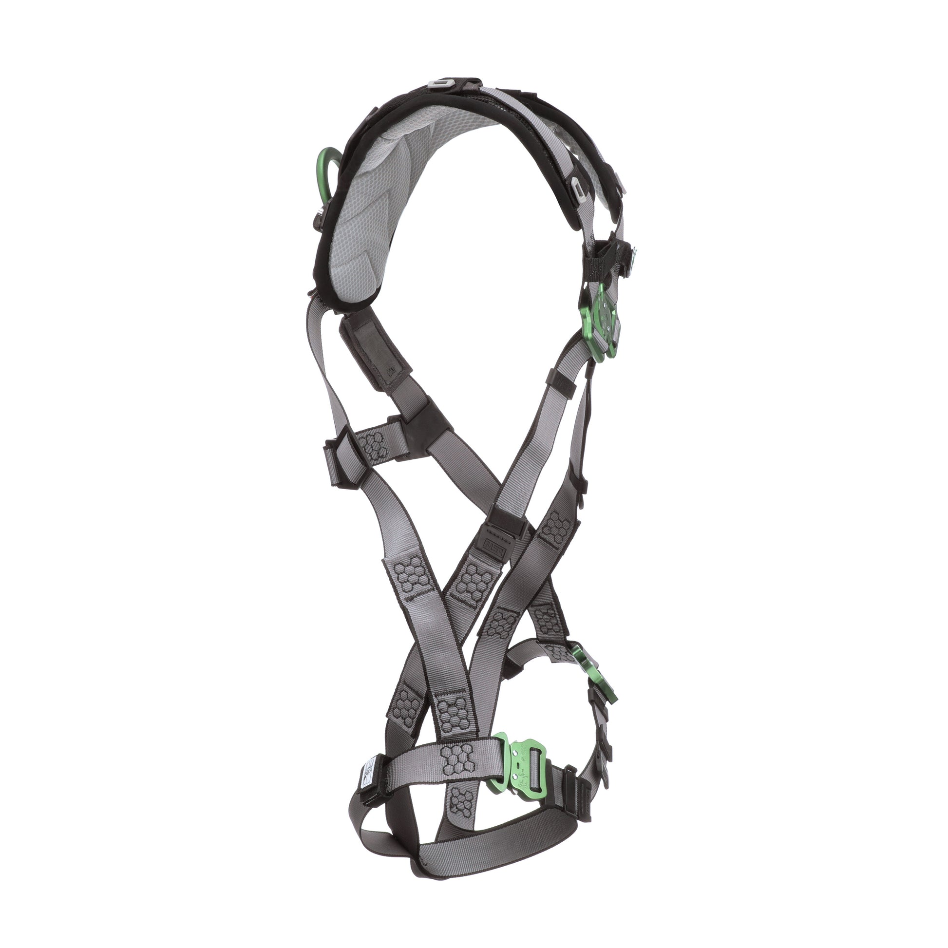 MSA V-FIT Harness w/Back D-Ring - Quick-Connect Leg Straps - Shoulder Padding - Extra Large - 10194671