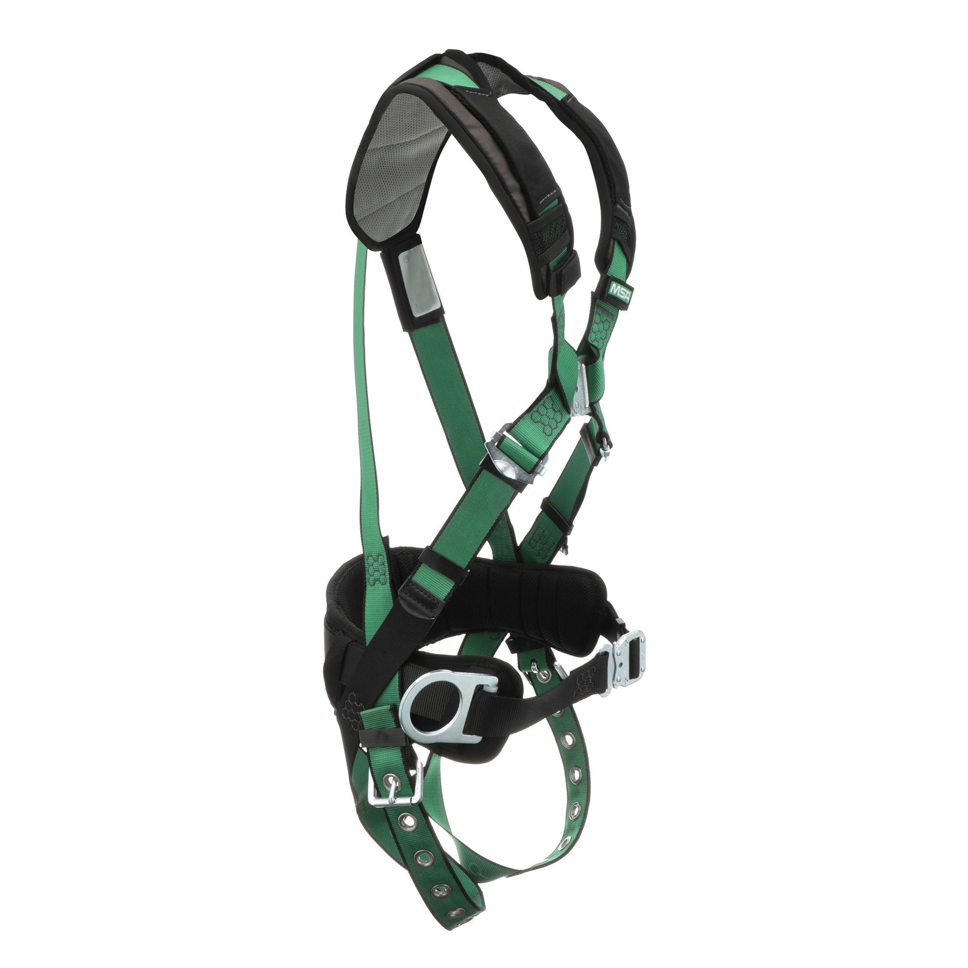 MSA V-FORM+ Construction Harness w/Back & Side D-Rings - Tongue Buckle Leg Straps - Shoulder Padding - Extra Small - 10206160