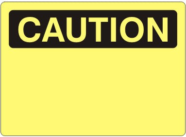 BLANK - CAUTION SIGN