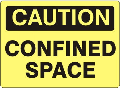 CONFINED SPACE - CAUTION SIGN