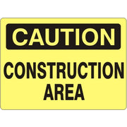 CONSTRUCTION AREA - CAUTION SIGN - CONSTRUCTION AREA - CAUTION SIGN, 14X20, Adhesive Vinyl