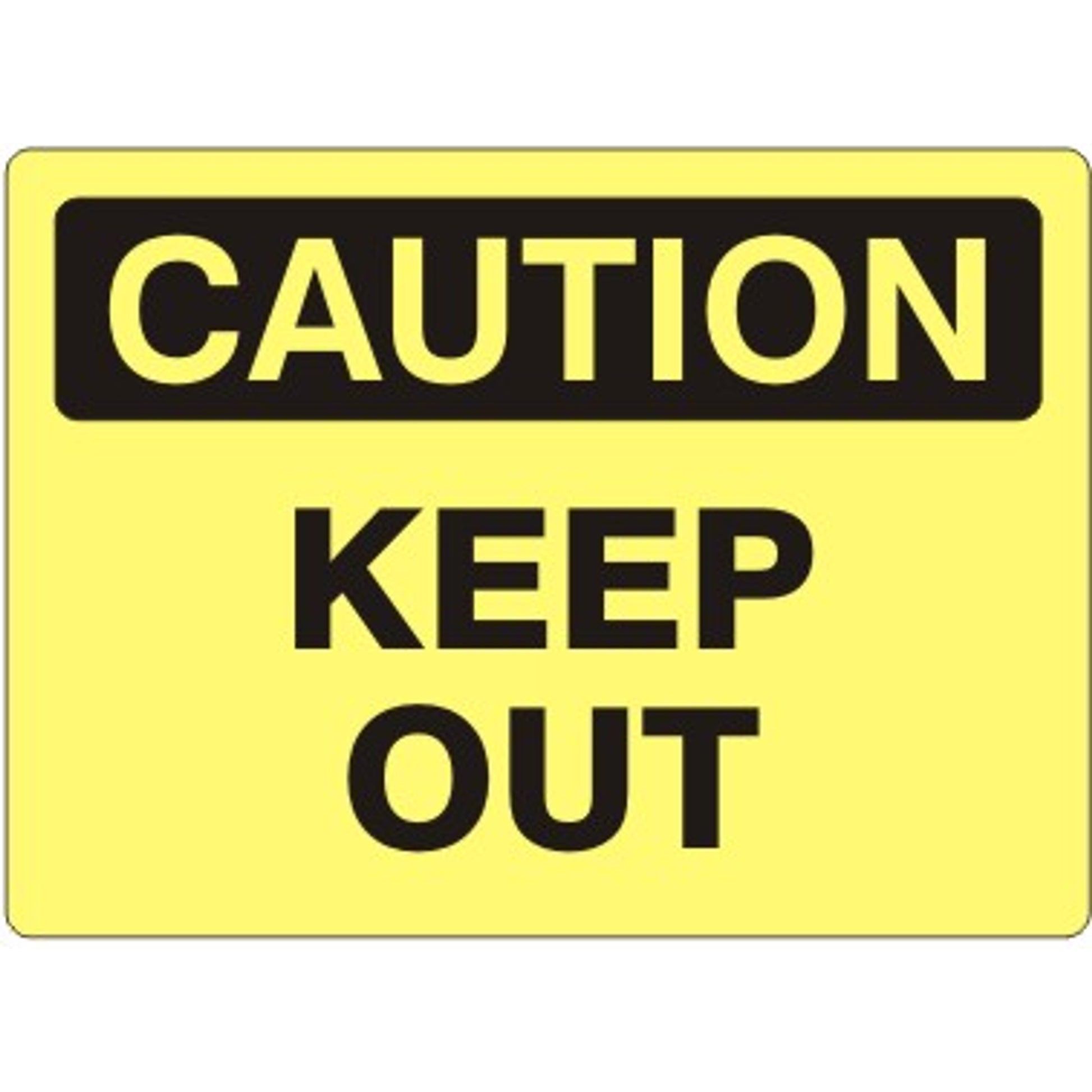 CAUTION KEEP OUT - CAUTION SIGN - CAUTION KEEP OUT - CAUTION SIGN, 14X20, Adhesive Vinyl