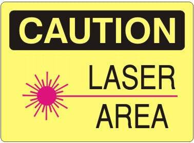 LASER AREA WITH LASER PICTO - CAUTION SIGN