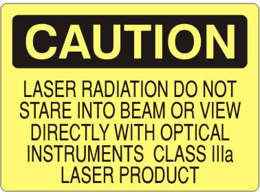 LASER RADIATION DO NOT STARE INTO BEAM OR VIEW DIRECTLY - CAUTION SIGN