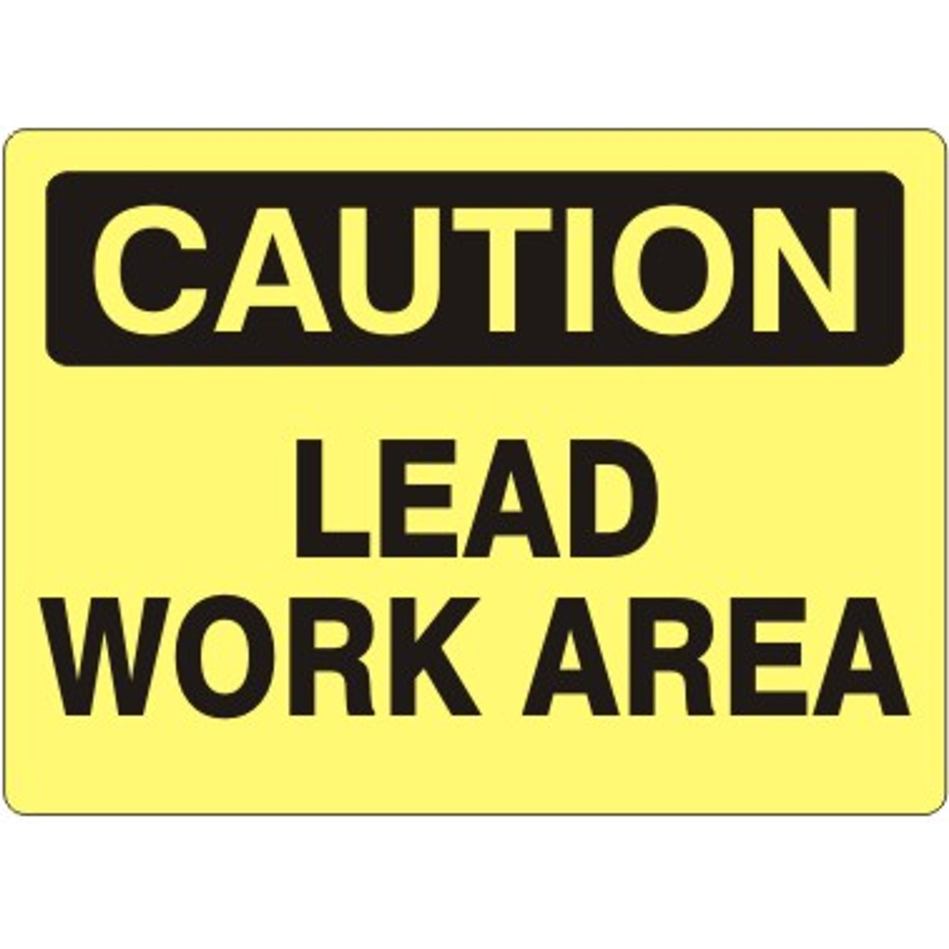 LEAD WORK AREA - CAUTION SIGN - LEAD WORK AREA - CAUTION SIGN, 14X20, Adhesive Vinyl