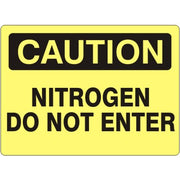 NITROGEN DO NOT ENTER - CAUTION SIGN - NITROGEN DO NOT ENTER - CAUTION SIGN, 14X20, Adhesive Vinyl
