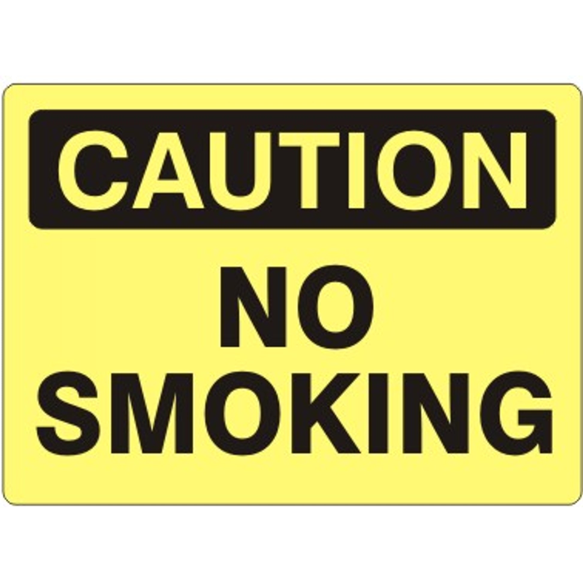NO SMOKING - CAUTION SIGN - NO SMOKING - CAUTION SIGN, 14X20, Adhesive Vinyl