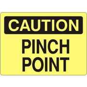 PINCH POINT - CAUTION SIGN - PINCH POINT - CAUTION SIGN, 14X20, Adhesive Vinyl