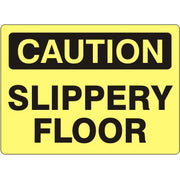 SLIPPERY FLOOR - CAUTION SIGN - SLIPPERY FLOOR - CAUTION SIGN, 14X20, Adhesive Vinyl