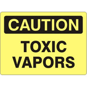 TOXIC VAPORS - CAUTION SIGN - TOXIC VAPORS - CAUTION SIGN, 14X20, Adhesive Vinyl