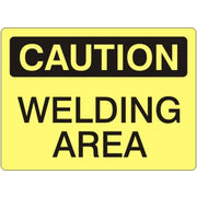 WELDING AREA - CAUTION SIGN - WELDING AREA - CAUTION SIGN, 14X20, Adhesive Vinyl