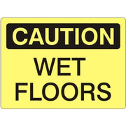 WET FLOORS - CAUTION SIGN - WET FLOORS - CAUTION SIGN, 14X20, Adhesive Vinyl