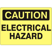 ELECTRICAL HAZARD - CAUTION SIGN - ELECTRICAL HAZARD - CAUTION SIGN, 14X20, Adhesive Vinyl