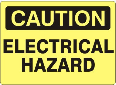 ELECTRICAL HAZARD - CAUTION SIGN