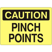 PINCH POINTS - CAUTION SIGN - PINCH POINTS - CAUTION SIGN, 14X20, Adhesive Vinyl
