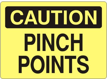 PINCH POINTS - CAUTION SIGN