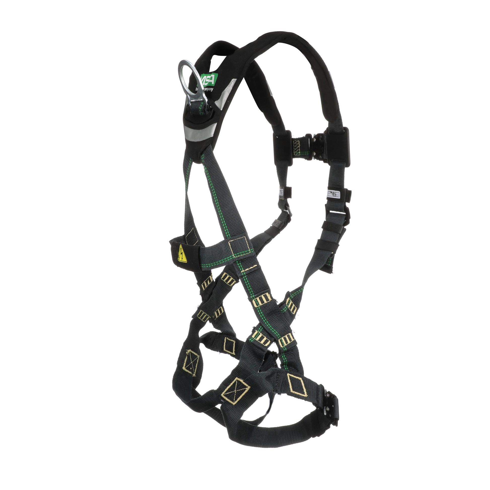 MSA EVOTECH Arc Flash Harness w/Back D-Ring - Quick-Connect leg straps - Shoulder Padding - X-Small (XSM) - 10150143