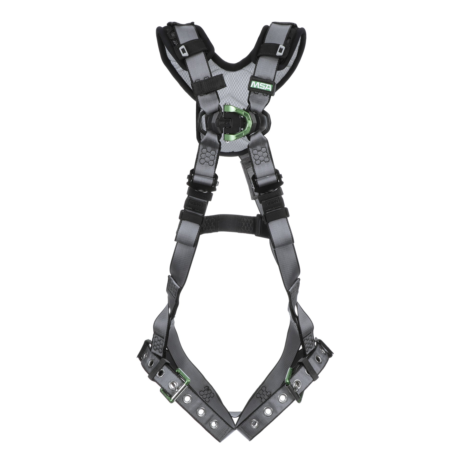 MSA V-FIT Harness w/Back D-Ring - Tongue Buckle Leg Straps - Shoulder & Leg Padding - Standard - 10194977