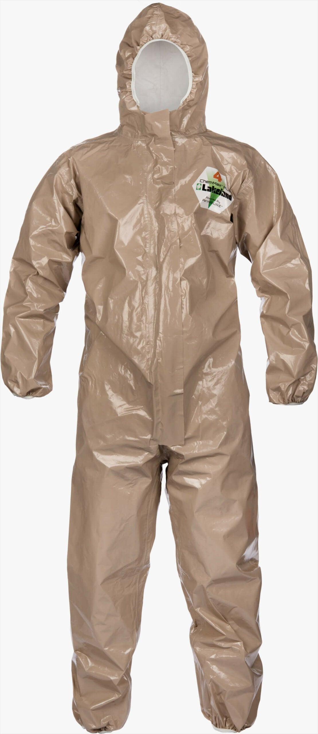 Lakeland ChemMax 4 Plus Tan Coverall - Hood, Elastic Wrist/Ankle - C4T132T