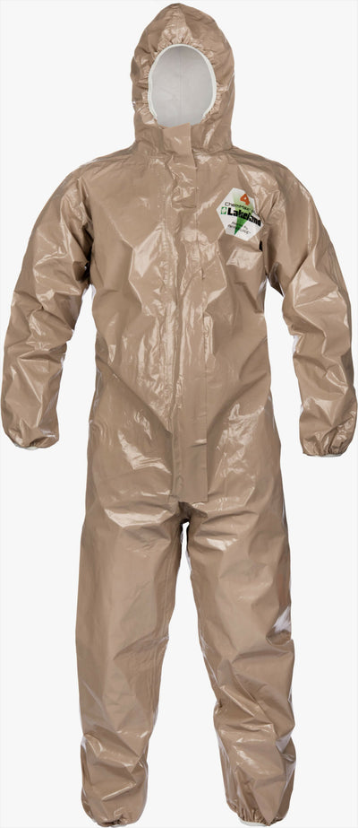 Lakeland ChemMax 4 Plus Tan Coverall - Hood, Elastic Wrist/Ankle - C4T132T