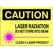 CAUTION  - LASER RADIATION DO NOT STARE INTO BEAM PICTO OF - CAUTION SIGN - CAUTION  - LASER RADIATION DO NOT STARE INTO BEAM PICTO OF - CAUTION SIGN, 14X20, Adhesive Vinyl