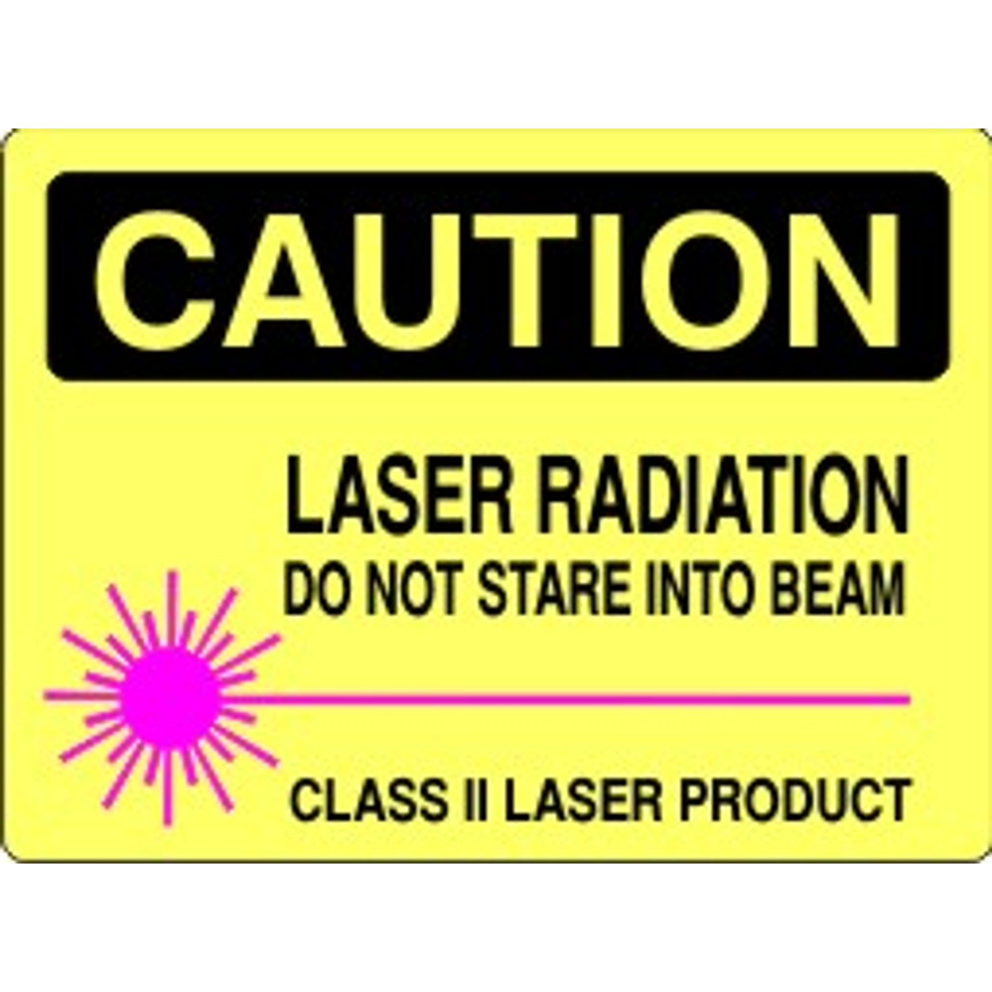 CAUTION  - LASER RADIATION DO NOT STARE INTO BEAM PICTO OF - CAUTION SIGN - CAUTION  - LASER RADIATION DO NOT STARE INTO BEAM PICTO OF - CAUTION SIGN, 14X20, Adhesive Vinyl