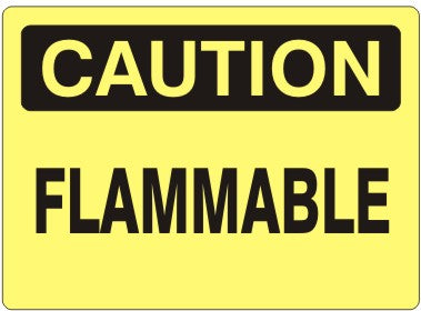 FLAMMABLE - CAUTION SIGN