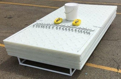Ground Protection - AlturnaMat - Mat-Pak - (12) 4' X 8' Mats - Clear - W/ Accessories 120 Ton Load - CMCP4