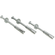 Plastic Car Parking Stop - Lag Bolt Kit - Includes: (1) 8"X.5" Lag Bolt - (1) Shield & (2) .5" Washers - CS/SB/TS-LAG-8