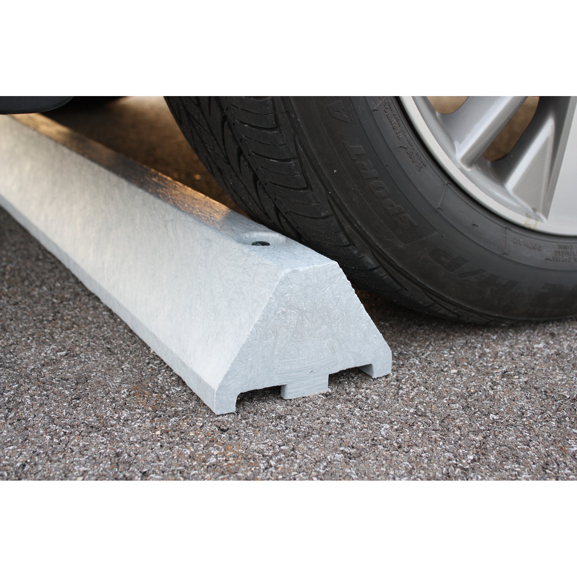 Plastic Car Parking Stop - 6' Standard - 72" X 4" X 6" - Grey - No Hardware - CS6S-G