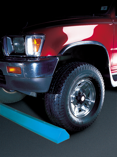 Plastic Car Parking Stop - 6' Standard - 72" X 4" X 6" - Blue - W/ Lag Bolt Hardware - CS6S-LB