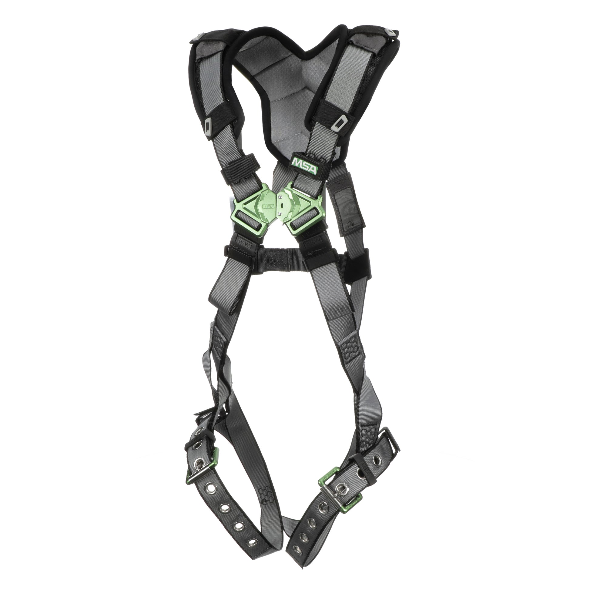 MSA V-FIT Harness w/Back D-Ring - Tongue Buckle Leg Straps - Shoulder Padding - Extra Large - 10194890