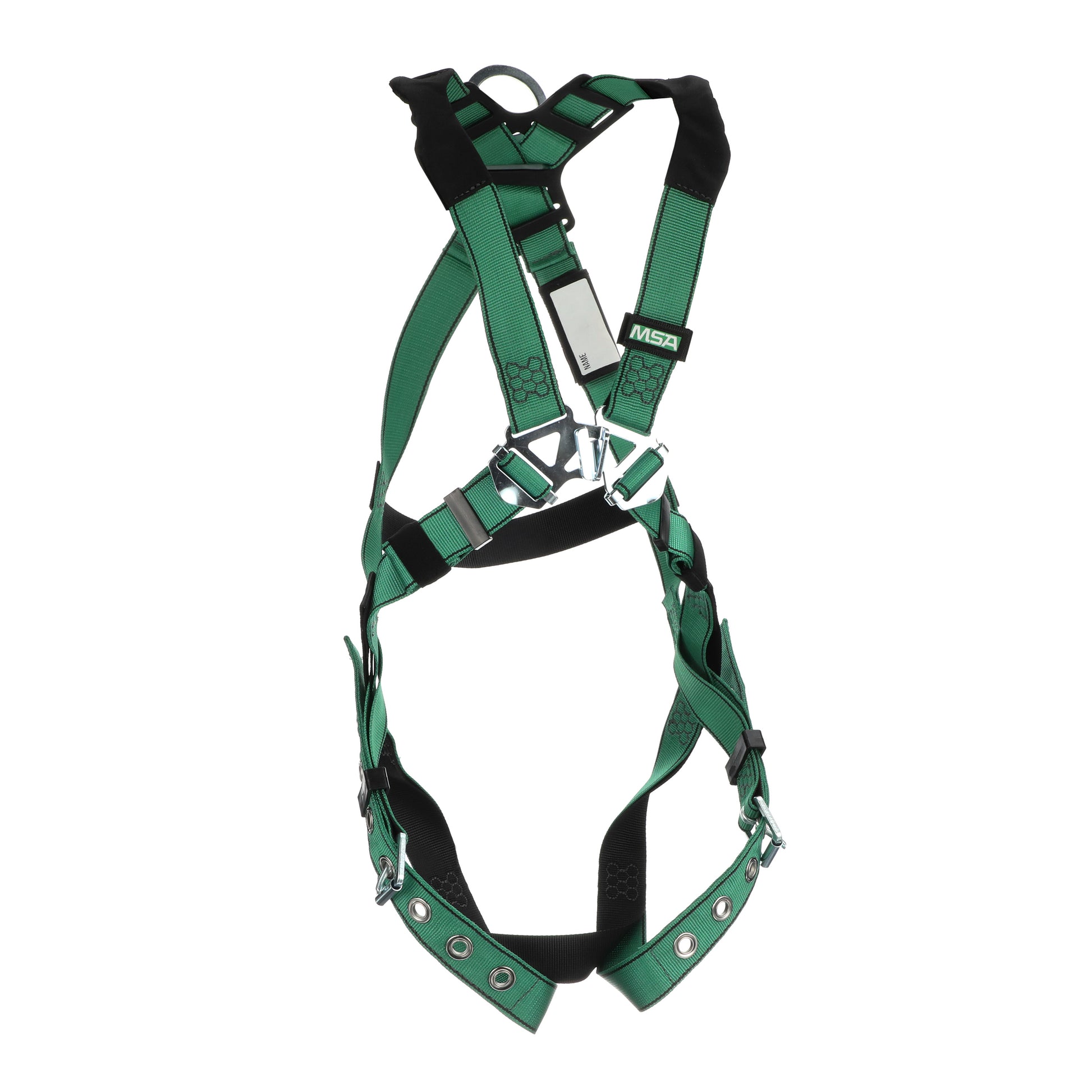 MSA V-FORM Harness w/Back D-Ring - Tongue Buckle Leg Straps - Super Extra Large - 10197201