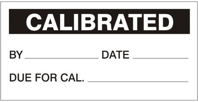 CALIBRATED BY LABELS BK