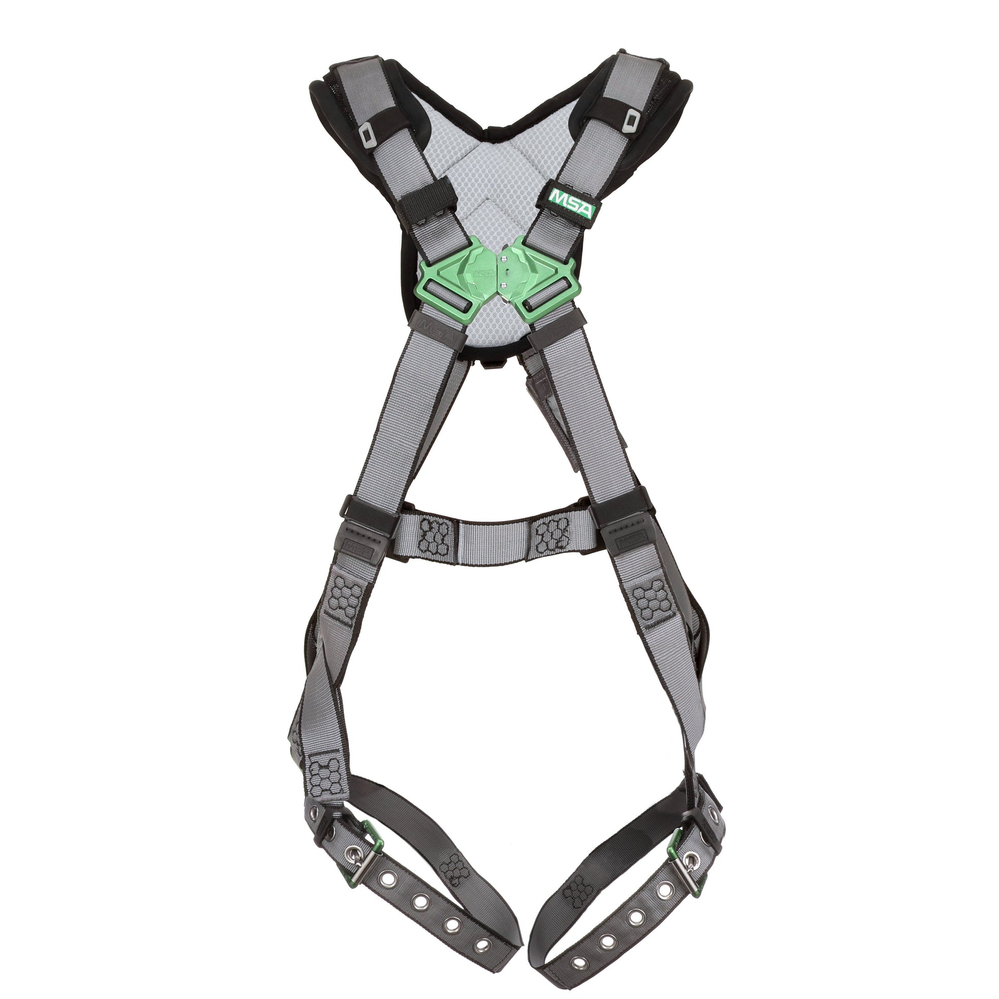 MSA V-FIT Harness w/Back D-Ring - Tongue Buckle Leg Straps - Shoulder Padding - Extra Large - 10194890