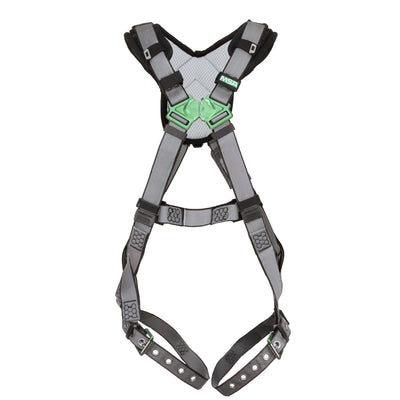 MSA V-FIT Harness w/Back D-Ring - Tongue Buckle Leg Straps - Shoulder Padding - Extra Large - 10194890